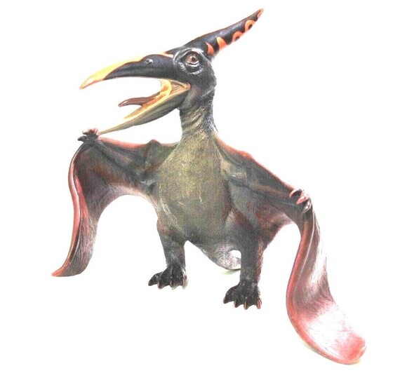 Flying Dinosaur Jurassic Pterodactyl Rubber Figure Toy 2005 Toy Major Realistic - Picture 1 of 12